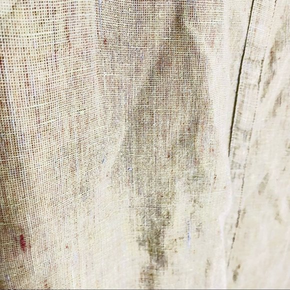 Flax Subtle Rainbow Stitch Full Button Front Maxi Linen Skirt - Picture 4 of 9